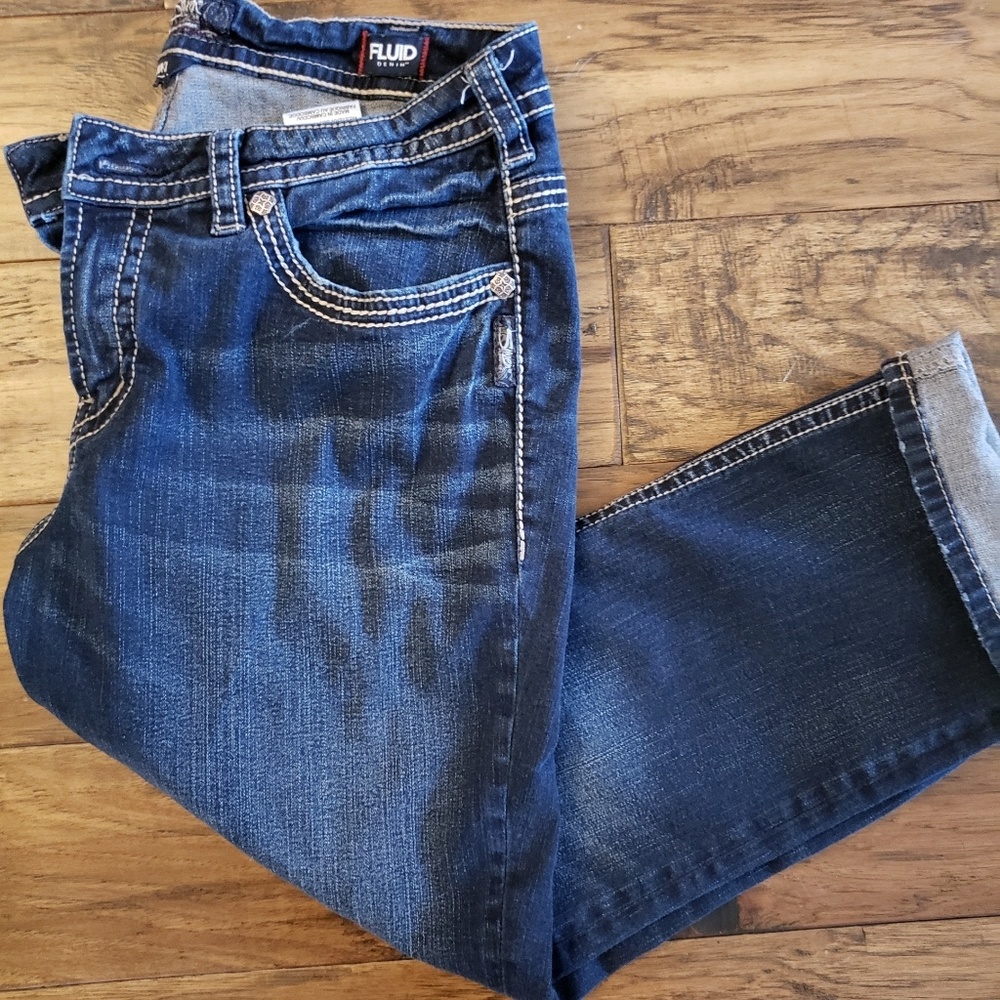 Silver Jeans Suki Mid Capri Size 14